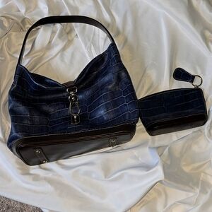 Dooney & Bourke Croco-leather Logo Lock Handbag